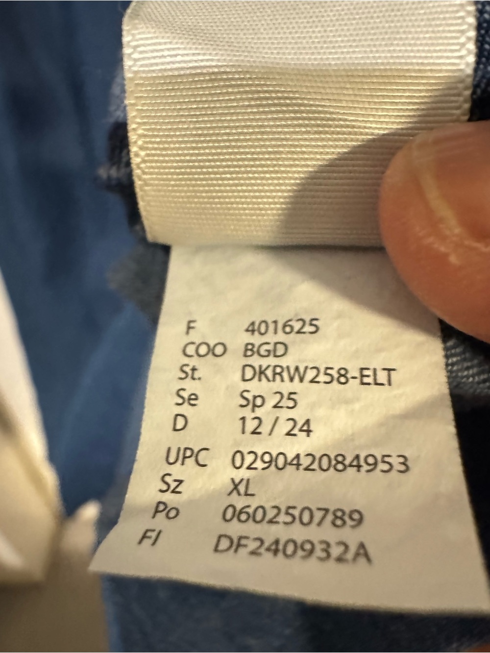 Kim Rogers XL Blue Indigo Cotton Tunic Dress Shift Pockets Washed Denim Look - Picture 10 of 10
